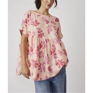 FREE PEOPLE Moon City Printed Top /
Peach Combo